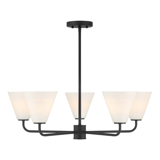 Savoy House 1-4015-5-89 Five Light Chandelier, Matte Black