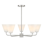 Savoy House 1-4015-5-SN Five Light Chandelier, Satin Nickel