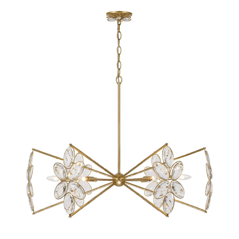 Savoy House 1-4529-6-221 Six Light Chandelier, Gold Shimmer
