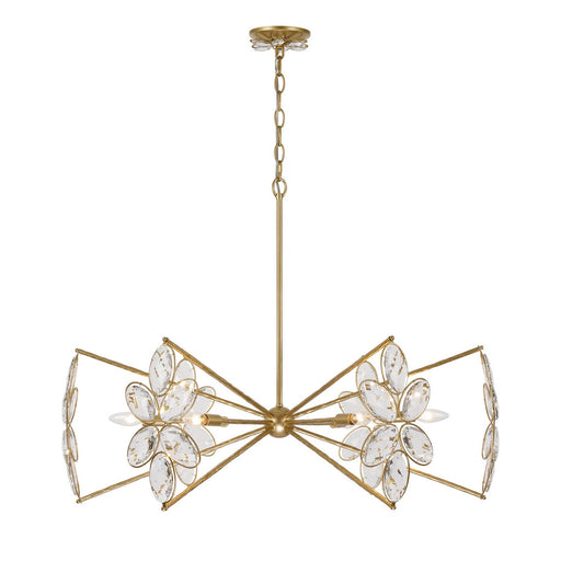 Savoy House 1-4529-6-221 Six Light Chandelier, Gold Shimmer