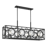 Savoy House 1-5066-8-89 Eight Light Linear Chandelier, Matte Black