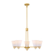 Savoy House 1-7265-5-322 Five Light Chandelier, Warm Brass