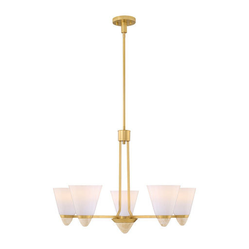 Savoy House 1-7265-5-322 Five Light Chandelier, Warm Brass