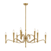 Savoy House 1-9417-9-220 Nine Light Chandelier, Riviera Brass