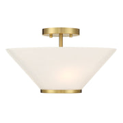 Savoy House 6-4012-3-322 Three Light Convertible Semi-Flush /Pendant, Warm Brass