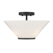 Savoy House 6-4012-3-89 Three Light Convertible Semi-Flush /Pendant, Matte Black