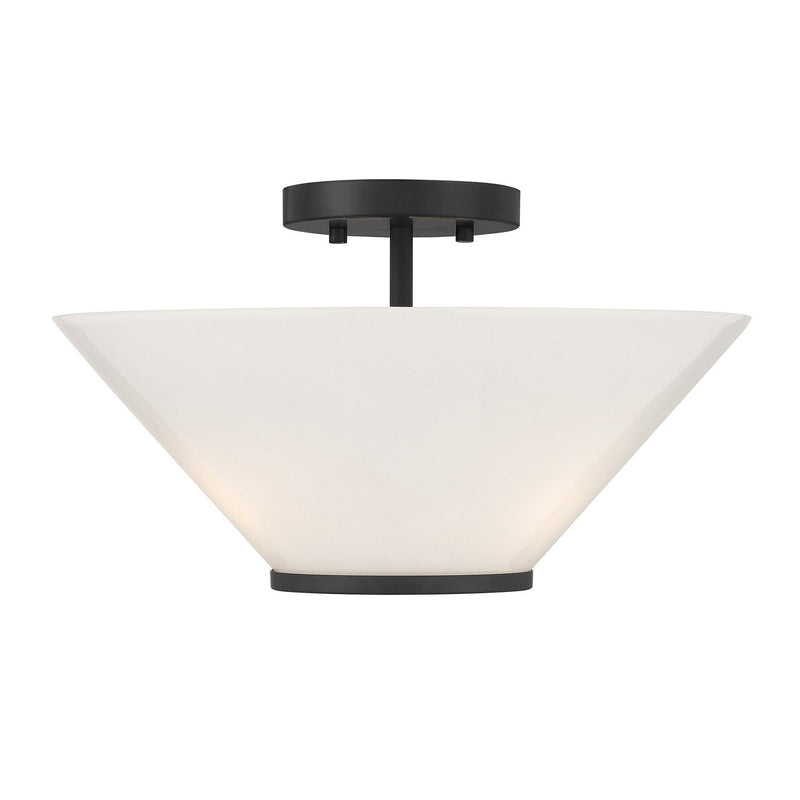 Savoy House 6-4012-3-89 Three Light Convertible Semi-Flush /Pendant, Matte Black