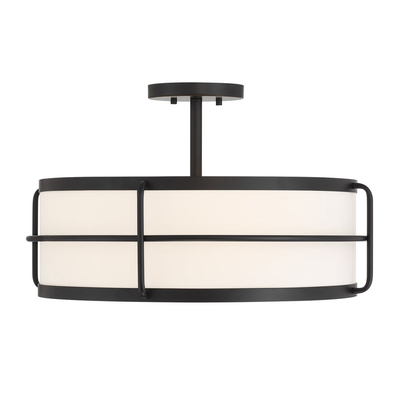 Savoy House 6-4193-4-89 Four Light Semi-Flush Mount, Matte Black