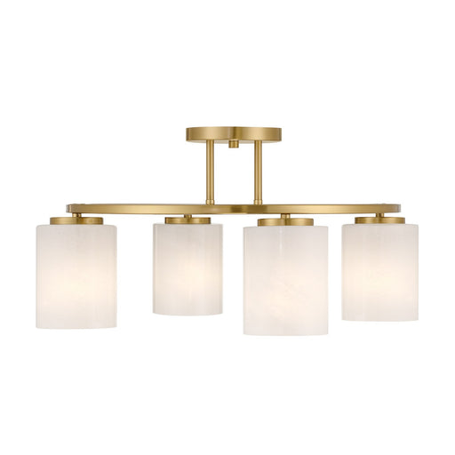 Savoy House 6-4693-4-322 Four Light Semi-Flush Mount, Warm Brass