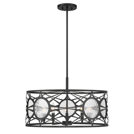Savoy House 6-5065-5-89 Five Light Convertible Semi-Flush /Pendant, Matte Black