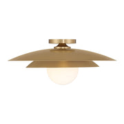Savoy House 6-5564-1-322 One Light Semi-Flush Mount, Warm Brass