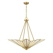 Savoy House 7-1038-4-322 Four Light Pendant, Warm Brass