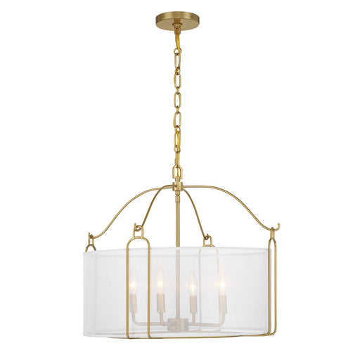 Savoy House 7-1693-4-322 Four Light Pendant, Warm Brass
