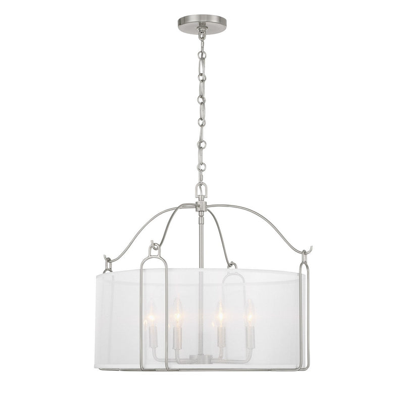 Savoy House 7-1693-4-SN Four Light Pendant, Satin Nickel
