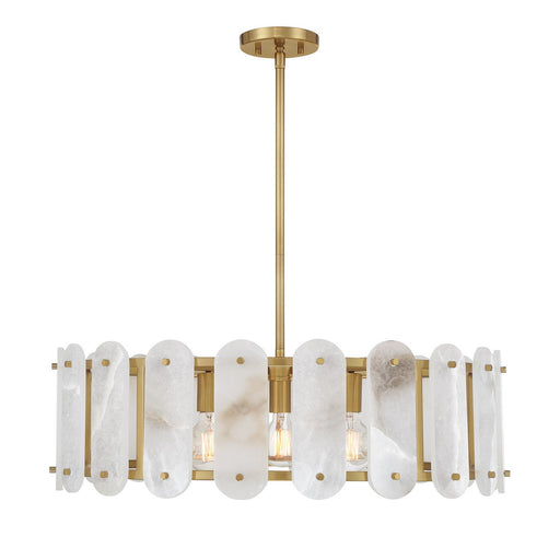 Savoy House 7-2911-5-322 Five Light Pendant, Warm Brass