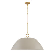Savoy House 7-2918-1-156 One Light Pendant, Concrete/Brass