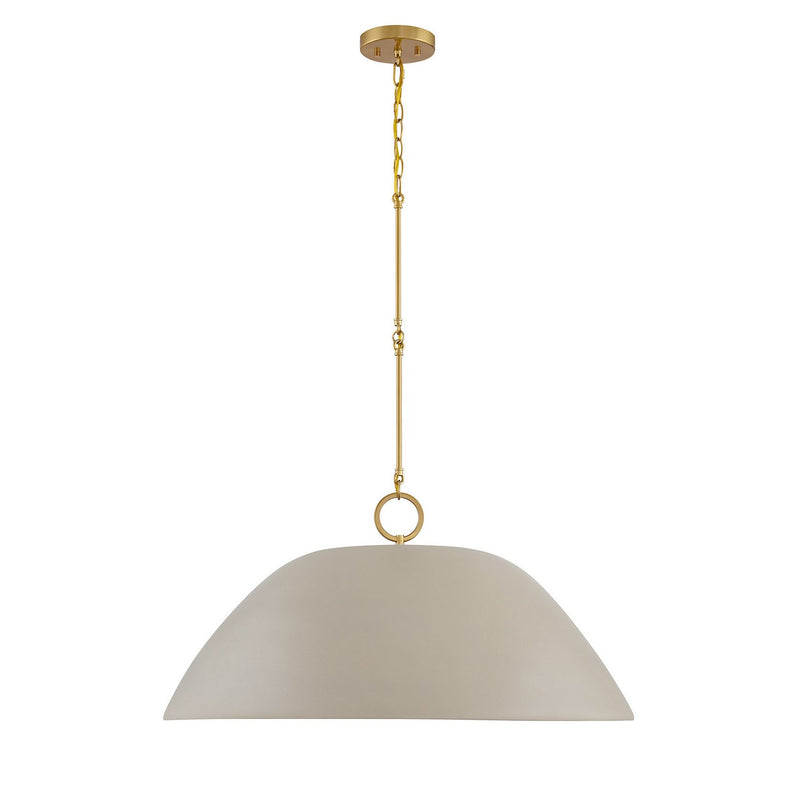 Savoy House 7-2918-1-156 One Light Pendant, Concrete/Brass