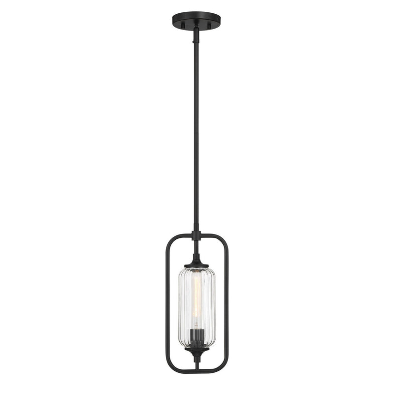 Savoy House 7-3022-1-89 One Light Mini-Pendant, Matte Black