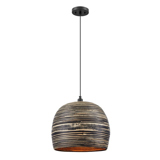 Savoy House 7-3096-1-202 One Light Pendant, Black Bamboo