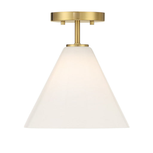 Savoy House 7-4011-1-322 One Light Mini-Pendant, Warm Brass