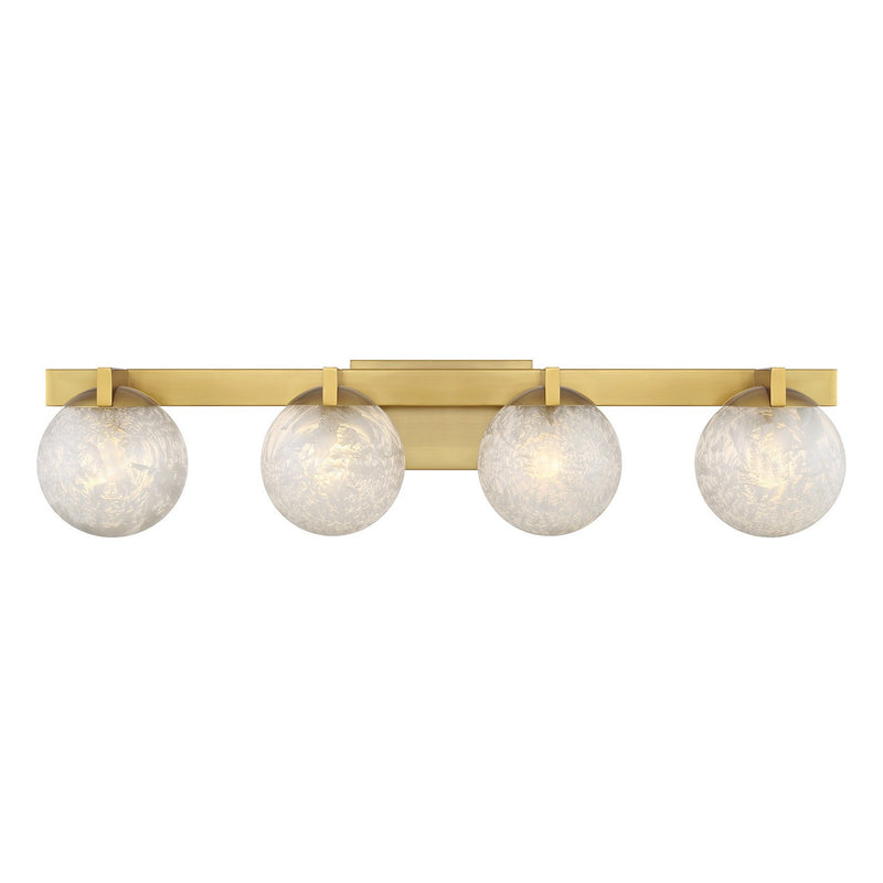 Savoy House 8-1017-4-322 Four Light Bathroom Vanity, Warm Brass