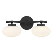 Savoy House 8-1050-2-BK Two Light Bathroom Vanity, Matte Black