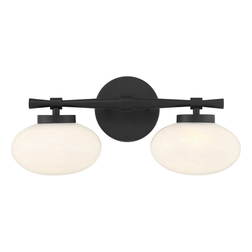 Savoy House 8-1050-2-BK Two Light Bathroom Vanity, Matte Black