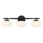 Savoy House 8-1050-3-BK Three Light Bathroom Vanity, Matte Black
