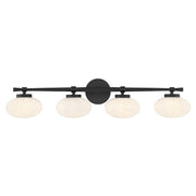 Savoy House 8-1050-4-BK Four Light Bathroom Vanity, Matte Black