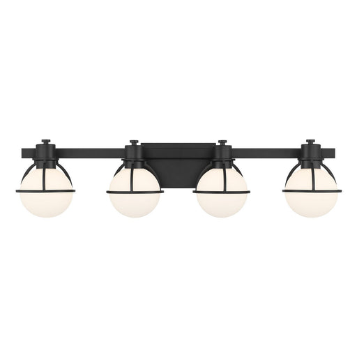 Savoy House 8-1060-4-BK Four Light Bathroom Vanity, Matte Black