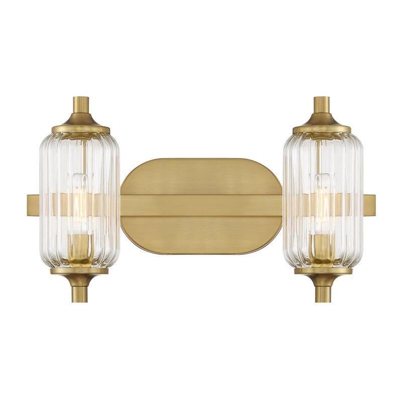 Savoy House 8-3024-2-322 Two Light Bathroom Vanity, Warm Brass