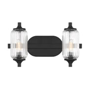 Savoy House 8-3024-2-BK Two Light Bathroom Vanity, Matte Black