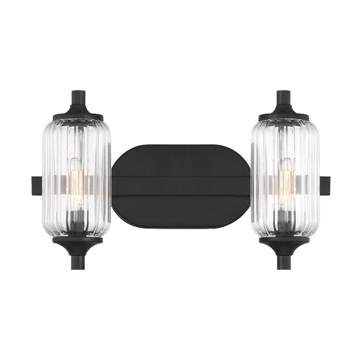 Savoy House 8-3024-2-BK Two Light Bathroom Vanity, Matte Black