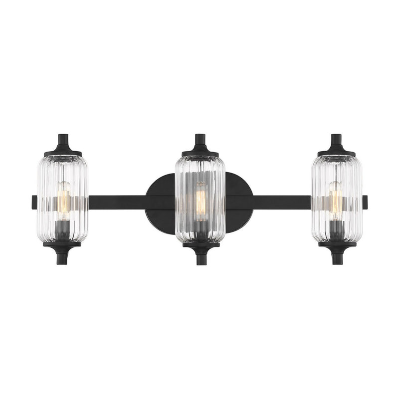 Savoy House 8-3024-3-BK Three Light Bathroom Vanity, Matte Black