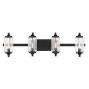 Savoy House 8-3024-4-BK Four Light Bathroom Vanity, Matte Black