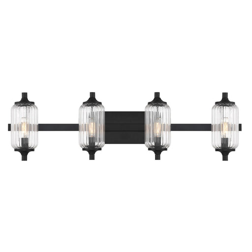 Savoy House 8-3024-4-BK Four Light Bathroom Vanity, Matte Black