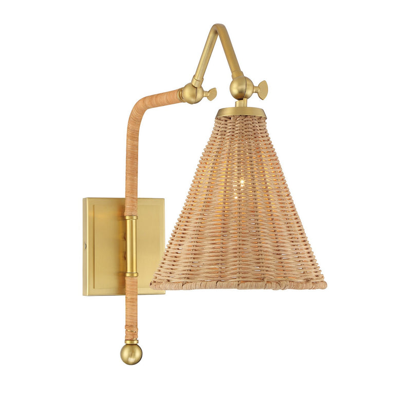 Savoy House 9-1499-1-322 One Light Wall Sconce, Warm Brass