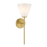 Savoy House 9-4010-1-322 One Light Wall Sconce, Warm Brass