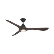 Modern Forms Fans FR-D2504-60L-MB/DW 60"Ceiling Fan, Matte Black/Dark Walnut