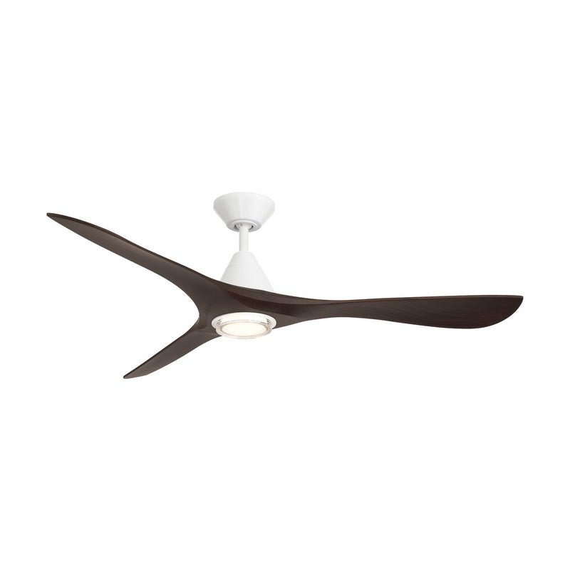 Modern Forms Fans FR-D2504-60L-MW/DW 60"Ceiling Fan, Matte White/Dark Walnut