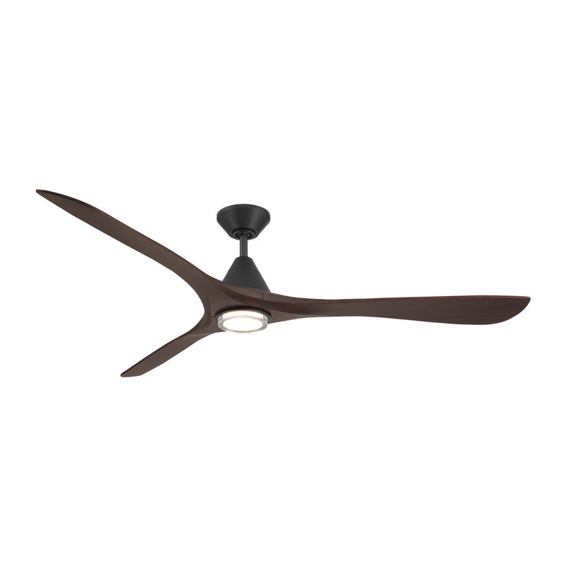 Modern Forms Fans FR-D2504-72L-MB/DW 72"Ceiling Fan, Matte Black/Dark Walnut