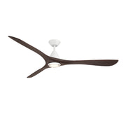 Modern Forms Fans FR-D2504-72L-MW/DW 72"Ceiling Fan, Matte White/Dark Walnut