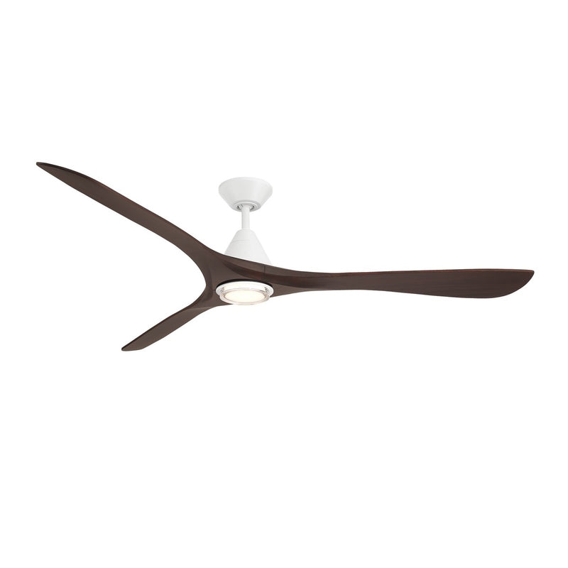 Modern Forms Fans FR-D2504-72L-MW/DW 72"Ceiling Fan, Matte White/Dark Walnut