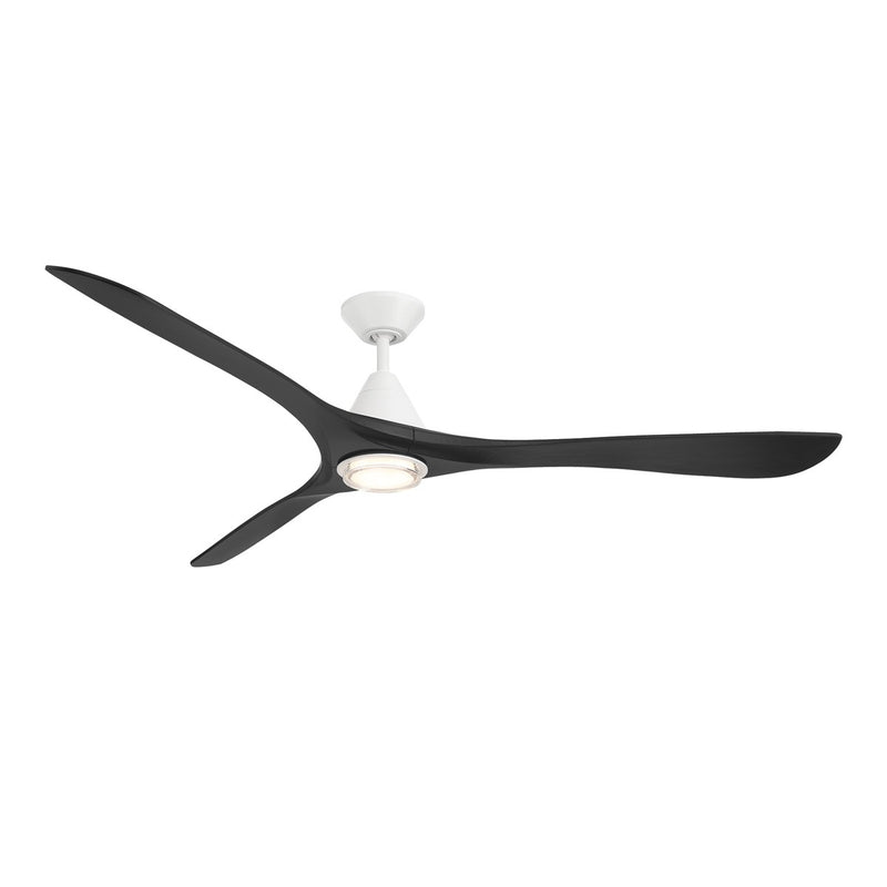 Modern Forms Fans FR-D2504-72L-MW/MB 72"Ceiling Fan, Matte White/Matte Black