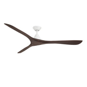 Modern Forms Fans FR-D2504-72-MW/DW 72"Ceiling Fan, Matte White/Dark Walnut