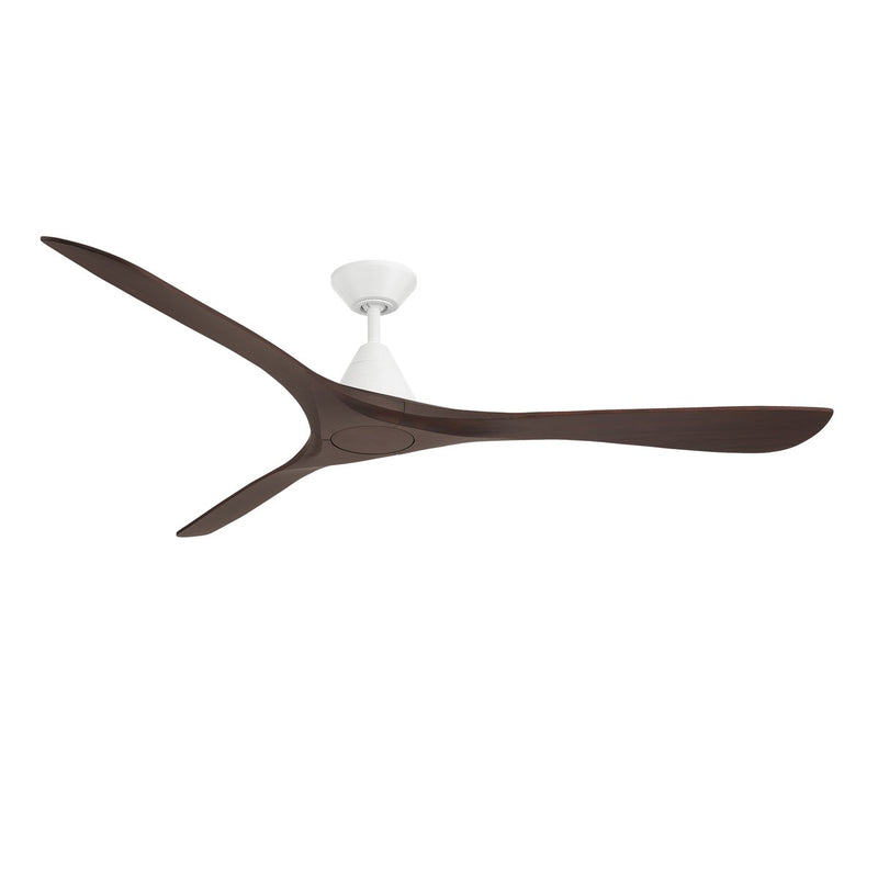 Modern Forms Fans FR-D2504-72-MW/DW 72"Ceiling Fan, Matte White/Dark Walnut