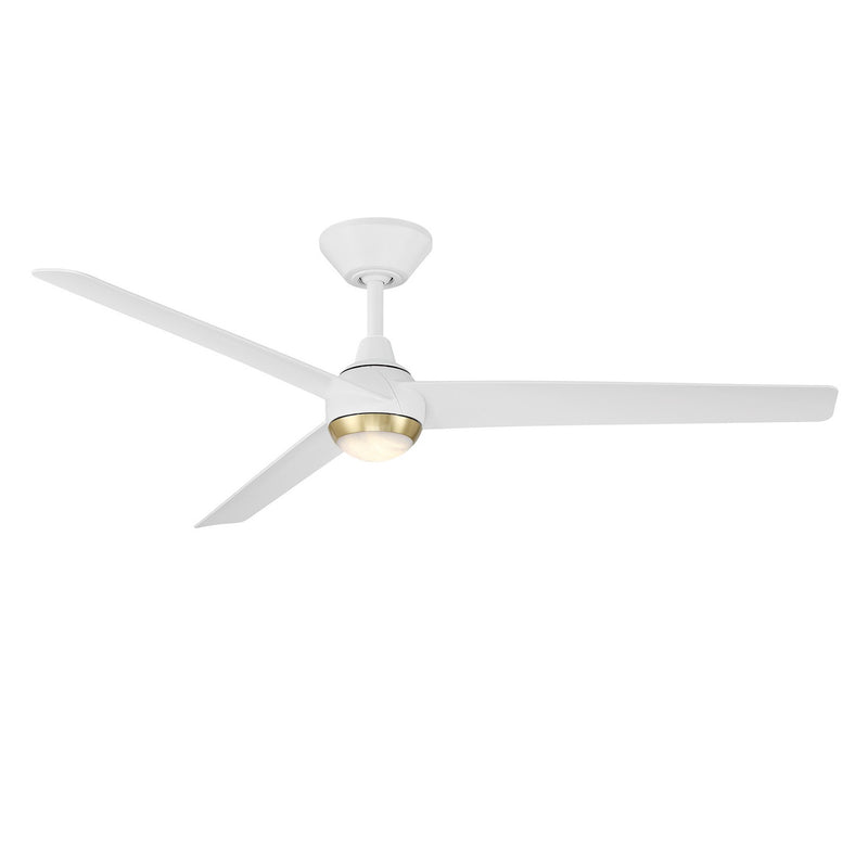 Modern Forms Fans FR-W2503-54L-SB/MW 54" Ceiling Fan, Soft Brass/Matte White