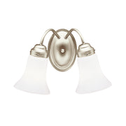Kichler 6122NI Two Light Bath, Brushed Nickel