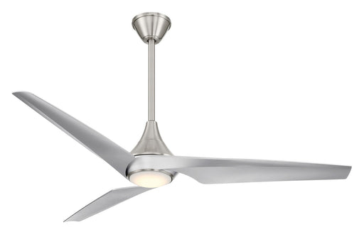 Minka-Aire F636L-BN/SL 60"Ceiling Fan, Brushed Nickel With Silver Blades