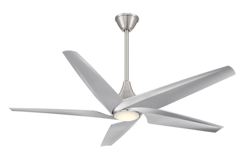 Minka-Aire F638L-BN/SL 60"Ceiling Fan, Brushed Nickel With Silver Blades